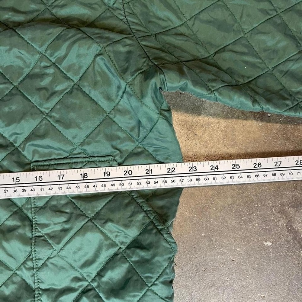 Vintage Codet Quilted Liner Jacket Mens Green Diamond Quilt Full Zip Bomber L - Picture 7 of 7